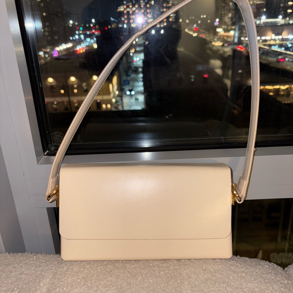 Madison West Cream Shoulder Bag